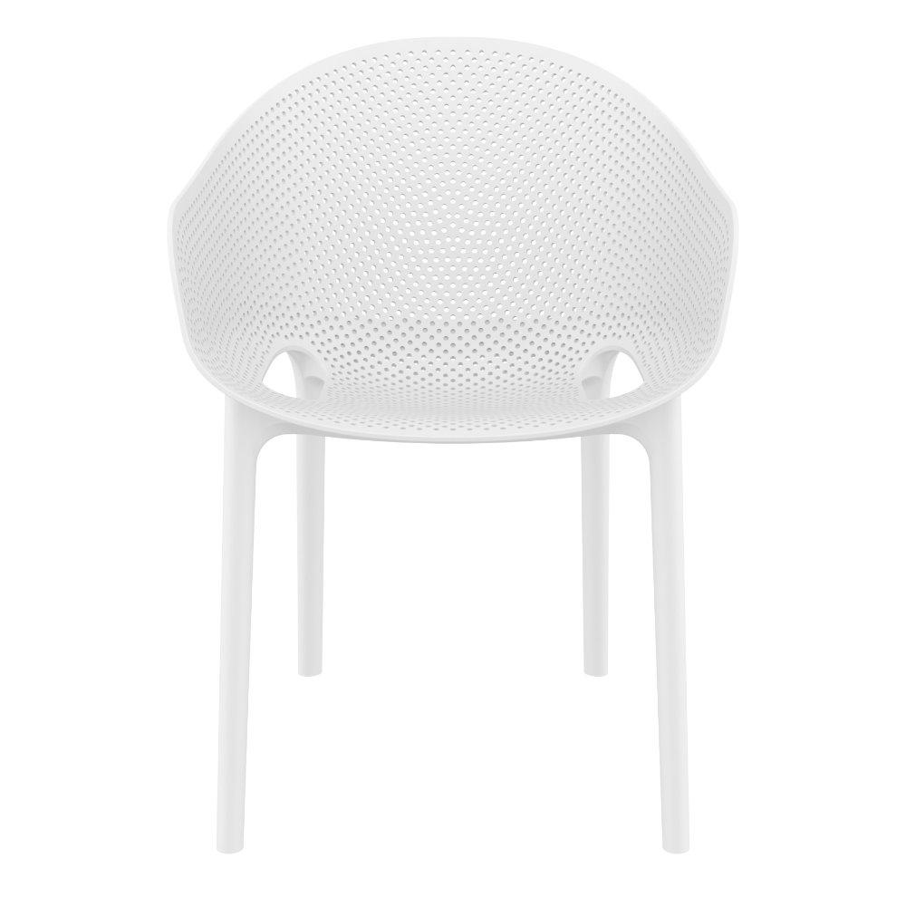 Sky Pro Stacking Dining Chair  White. Picture 4