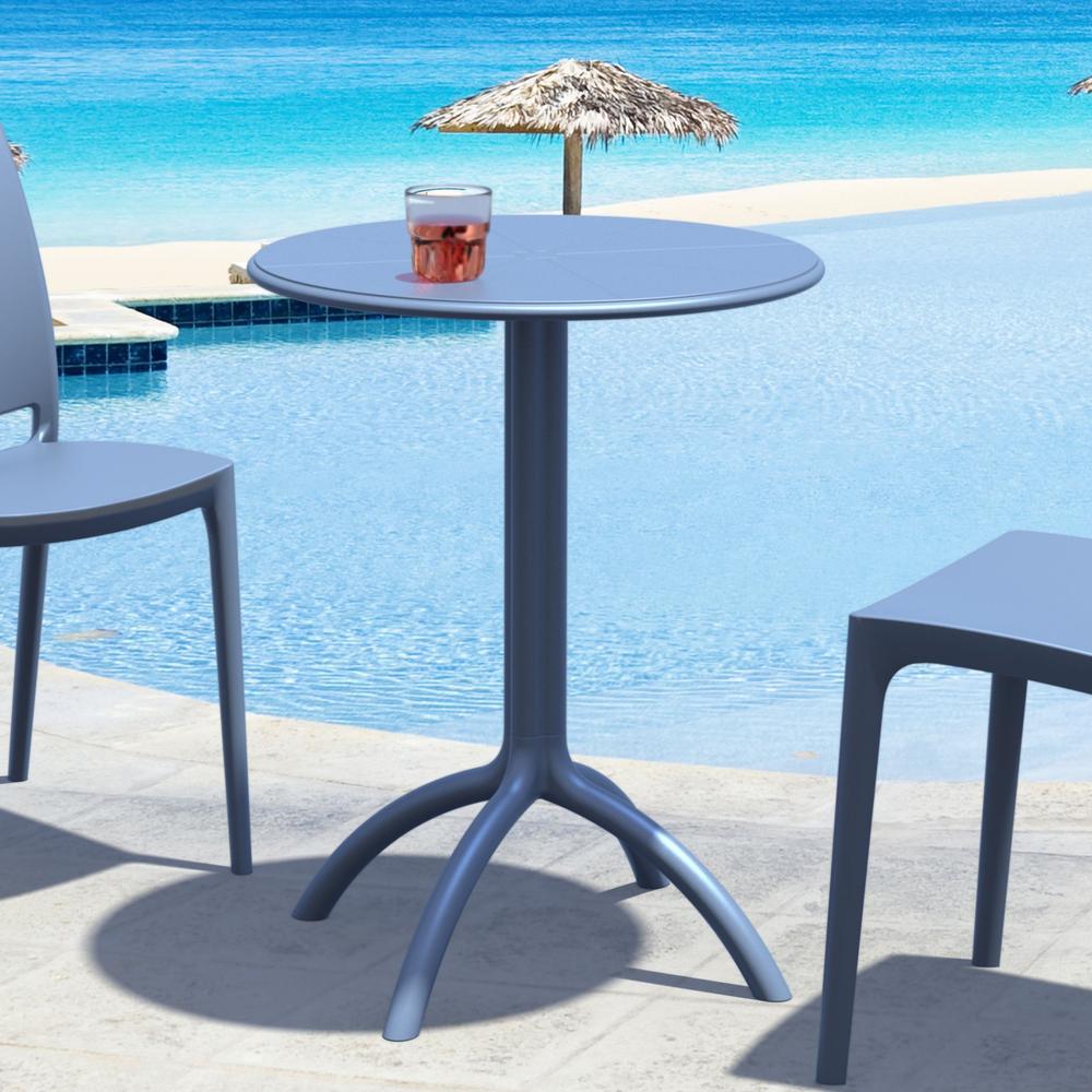 Octopus Round Bistro Table Dark Gray. Picture 2