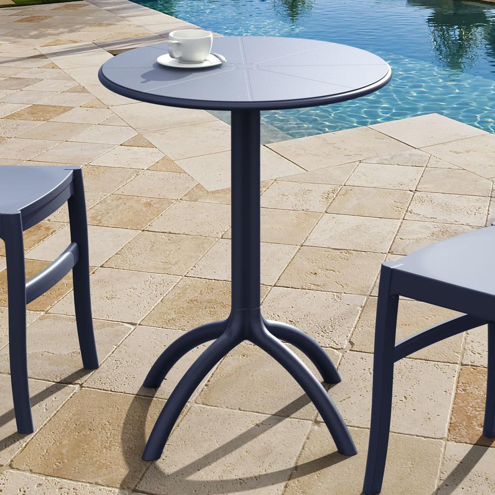 Octopus Round Bistro Table Dark Gray. Picture 4
