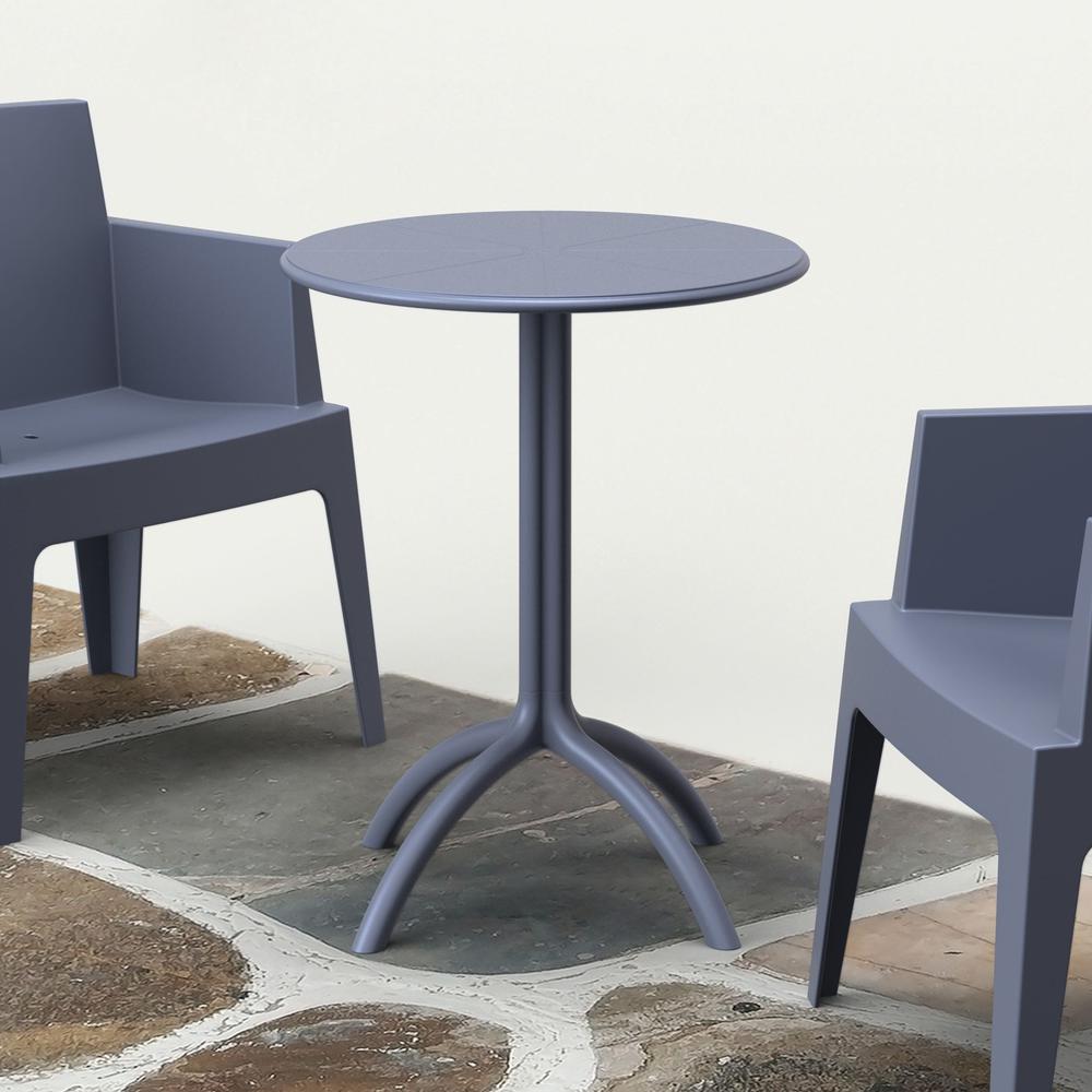Octopus Round Bistro Table Dark Gray. Picture 6