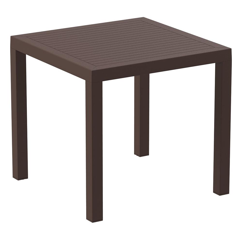 Ares Resin Square Dining Set with 4 Chairs Brown. Picture 3