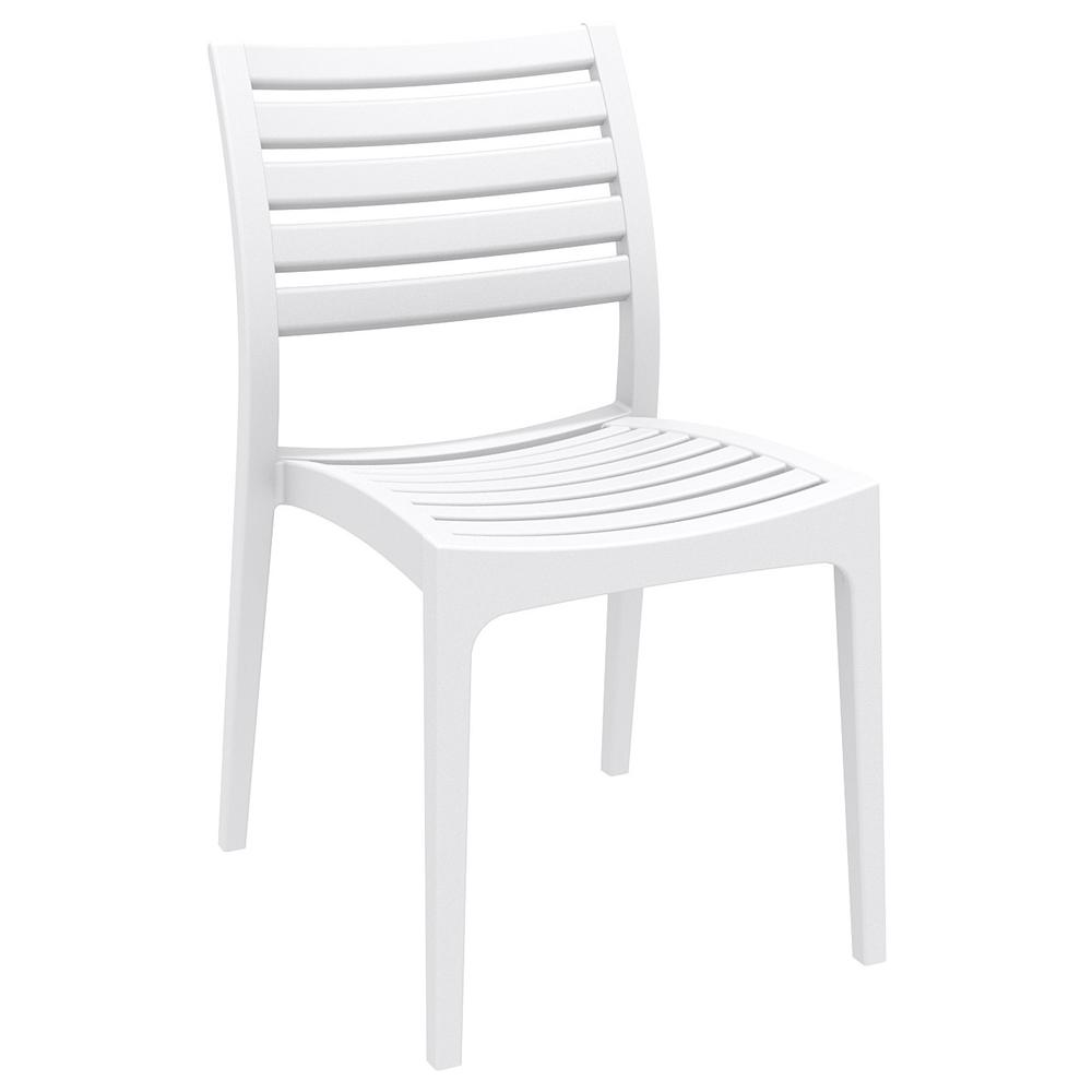 Ares Resin Square Dining Set with 4 Chairs White. Picture 1