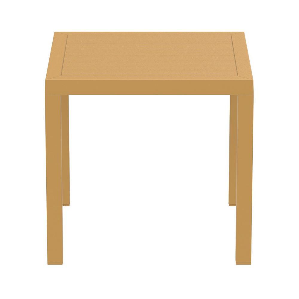 Ares Resin Square Dining Table Teak 31 inch. Picture 2