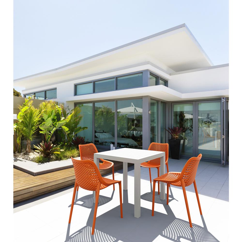 Ares Resin Square Dining Table White 31 inch. Picture 7