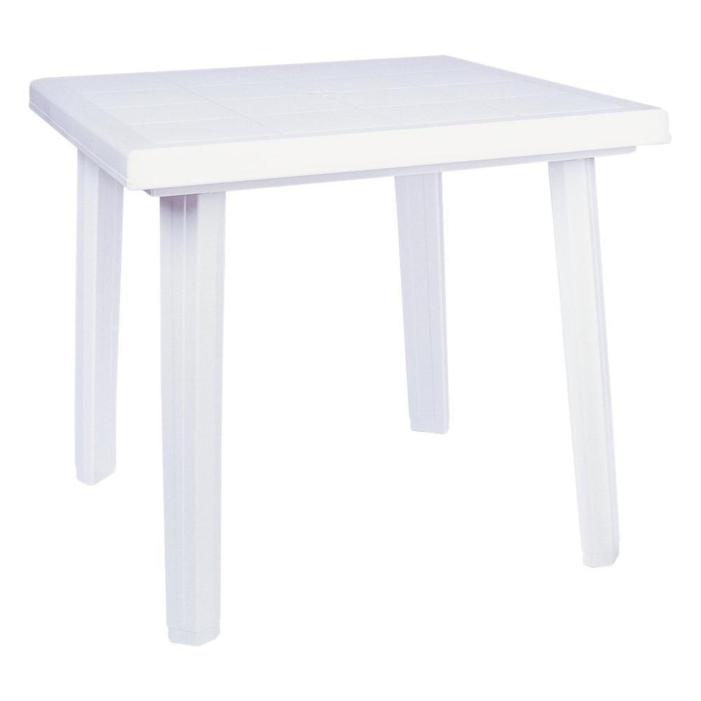 Cuadra Resin Square Dining Table 31 inch White. Picture 1