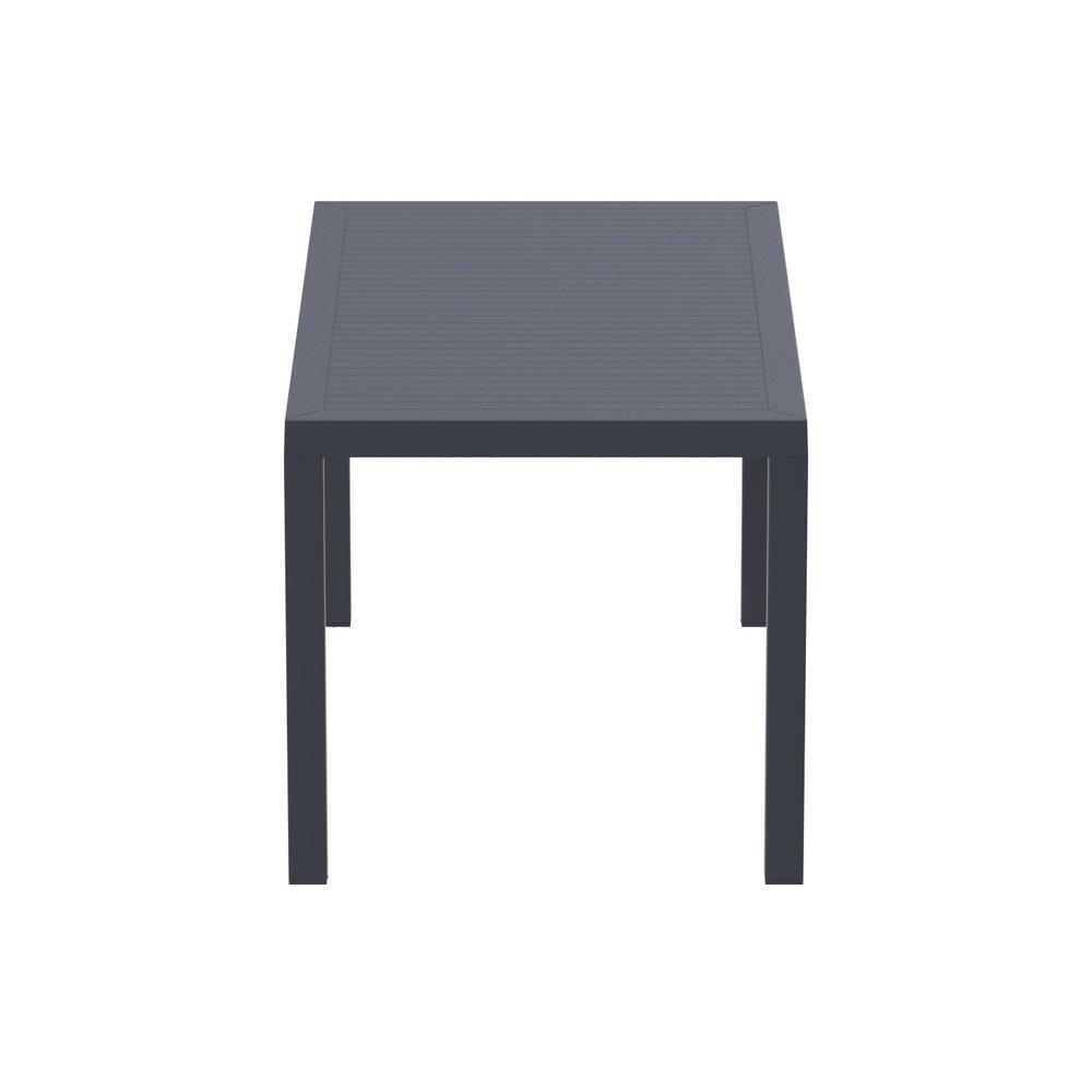 Ares Resin Rectangle Dining Table Dark Gray 55 inch. Picture 3