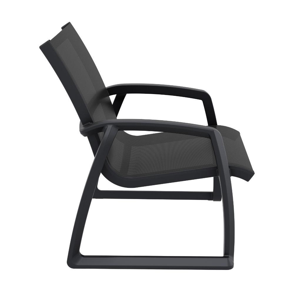 Pacific Club Arm Chair Black Frame Black Sling. Picture 2