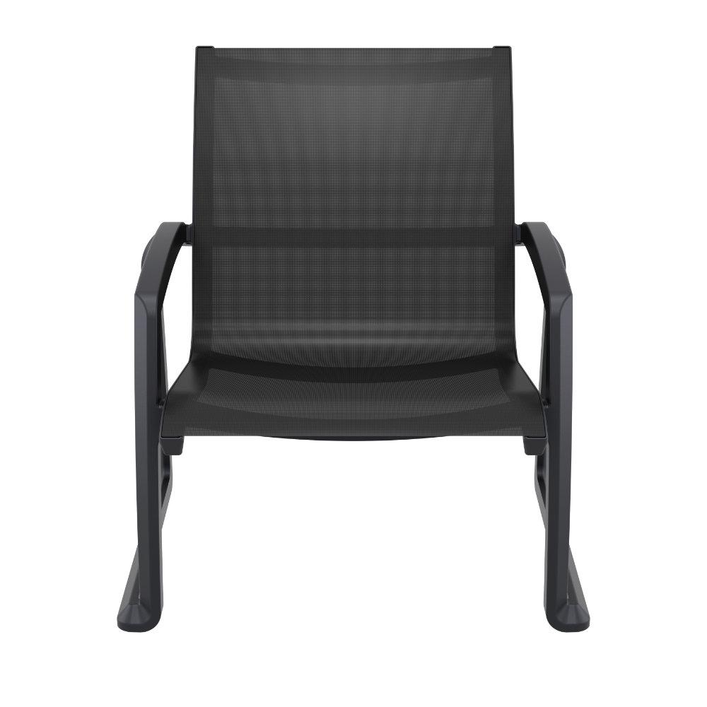 Pacific Club Arm Chair Black Frame Black Sling. Picture 5