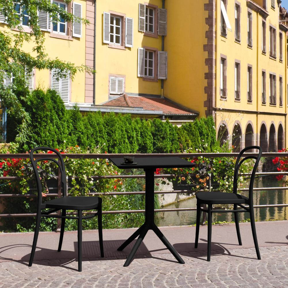 Marie Bistro Set 3 Piece Black. Picture 4