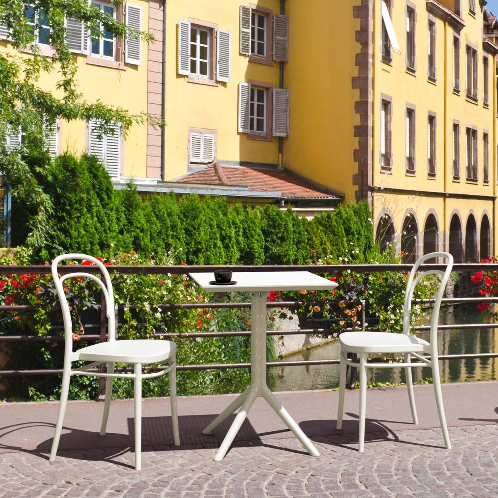 Marie Bistro Set 3 Piece White. Picture 1