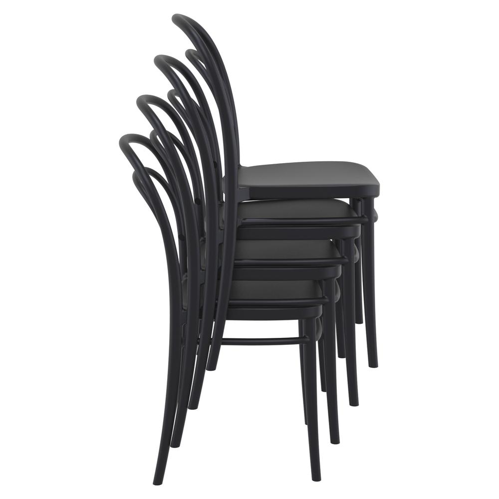 Marie Resin Outdoor Chair Black, Set of 2. Picture 6