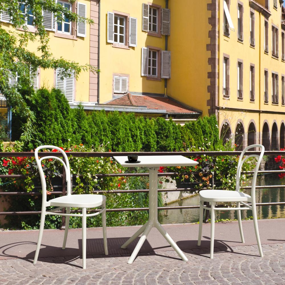Marie Resin Outdoor Chair White (set of 2). Picture 6