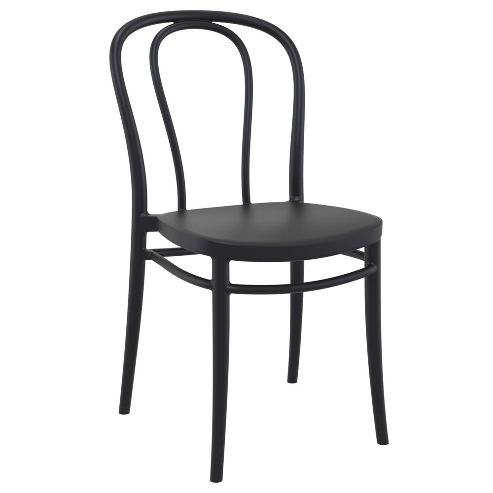 Victor Patio Dining Set with 4 Chairs Black. Picture 2