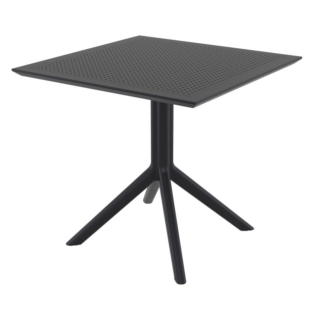 Victor Patio Dining Set with 4 Chairs Black. Picture 3