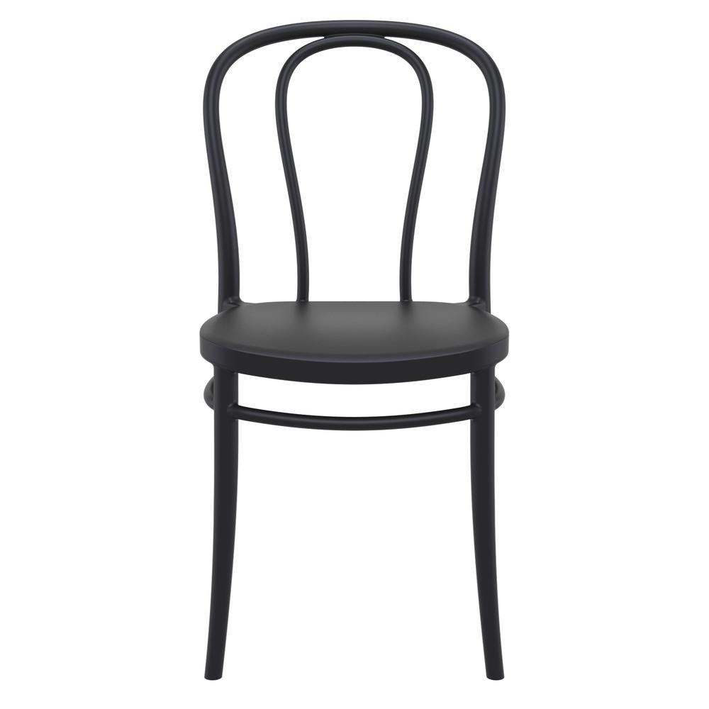 Victor Resin Outdoor Chair Black, Set of 2. Picture 3