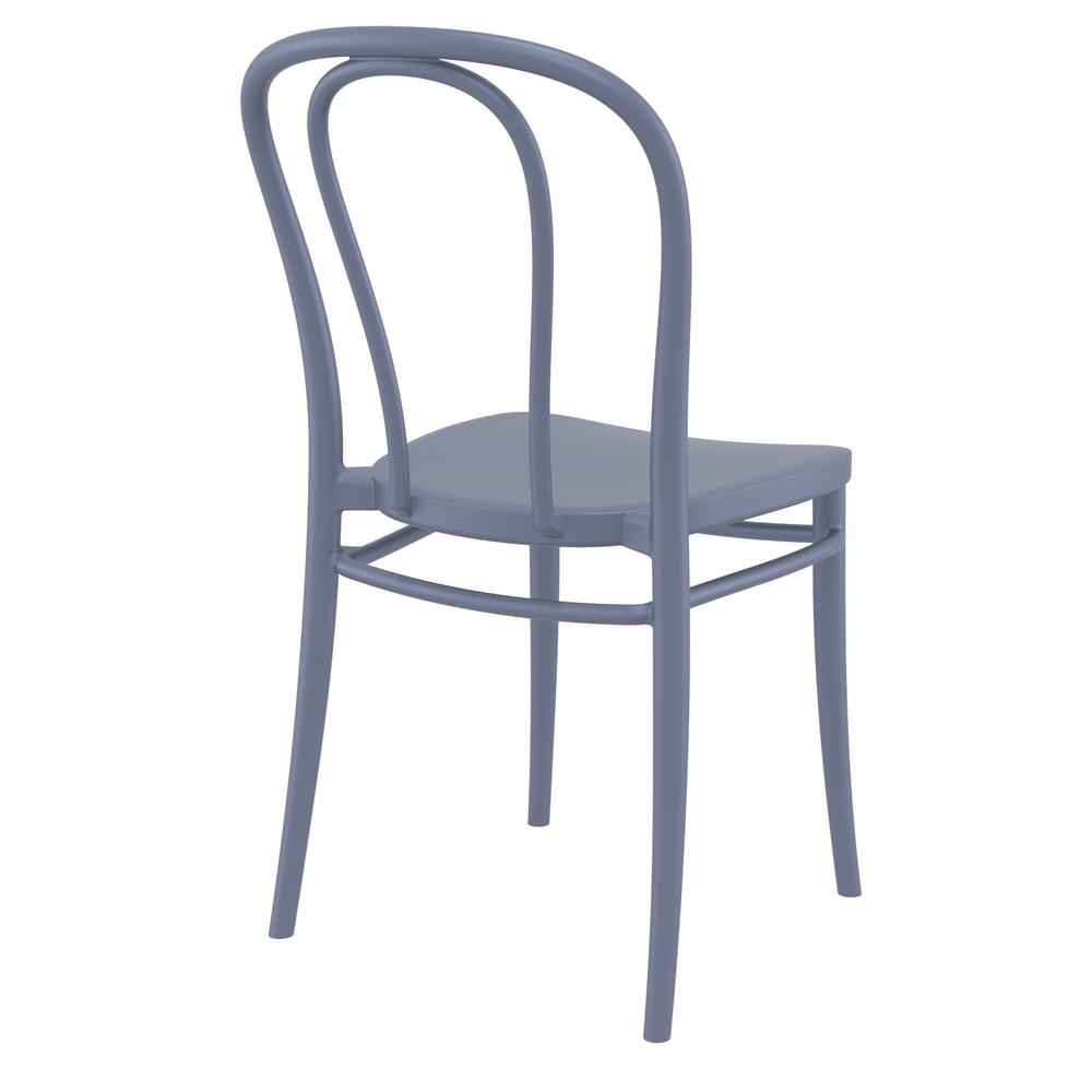 Victor Resin Outdoor Chair Dark Gray, Set of 2. Picture 2