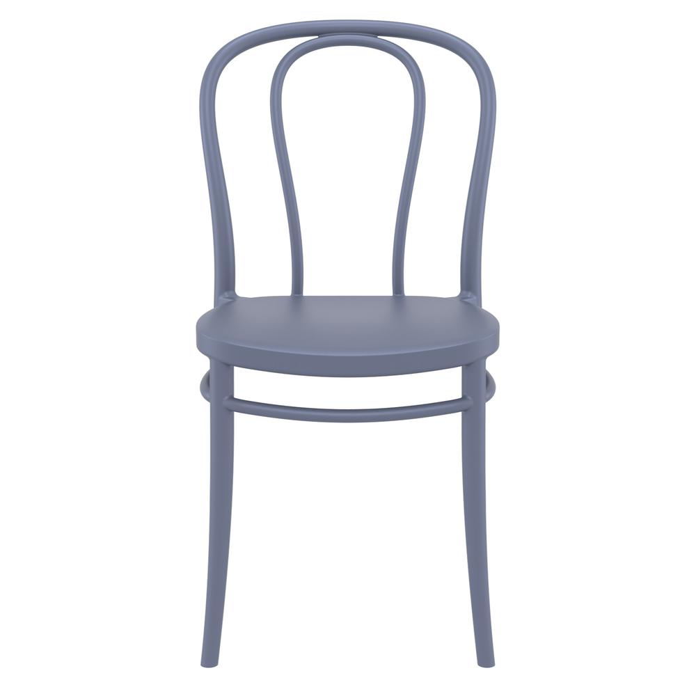 Victor Resin Outdoor Chair Dark Gray, Set of 2. Picture 3
