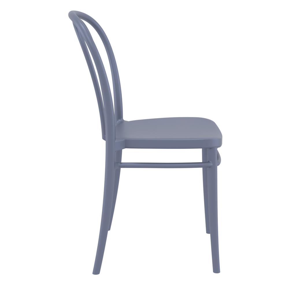 Victor Resin Outdoor Chair Dark Gray, Set of 2. Picture 4