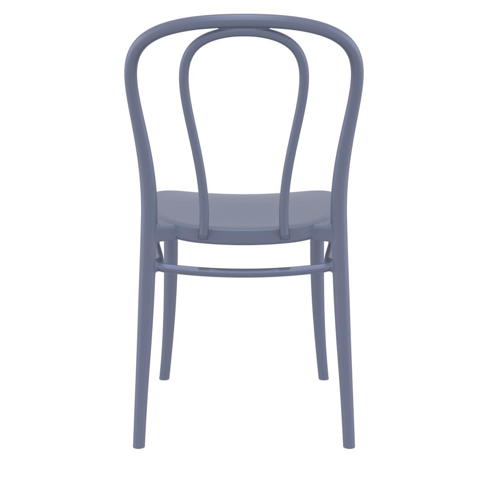 Victor Resin Outdoor Chair Dark Gray, Set of 2. Picture 5