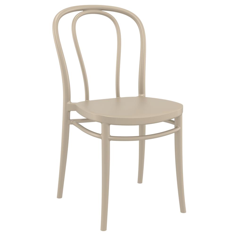 Victor Resin Outdoor Chair Taupe, Set of 2. Picture 1
