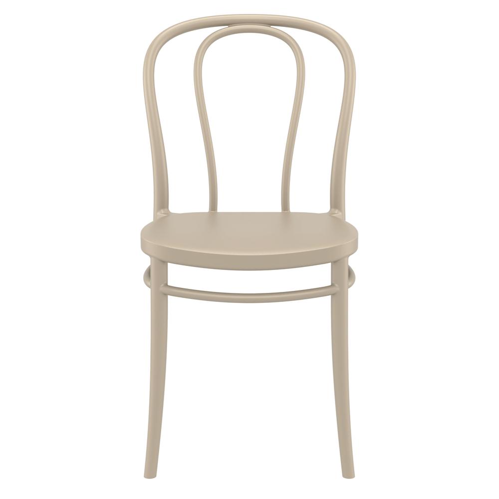Victor Resin Outdoor Chair Taupe, Set of 2. Picture 3