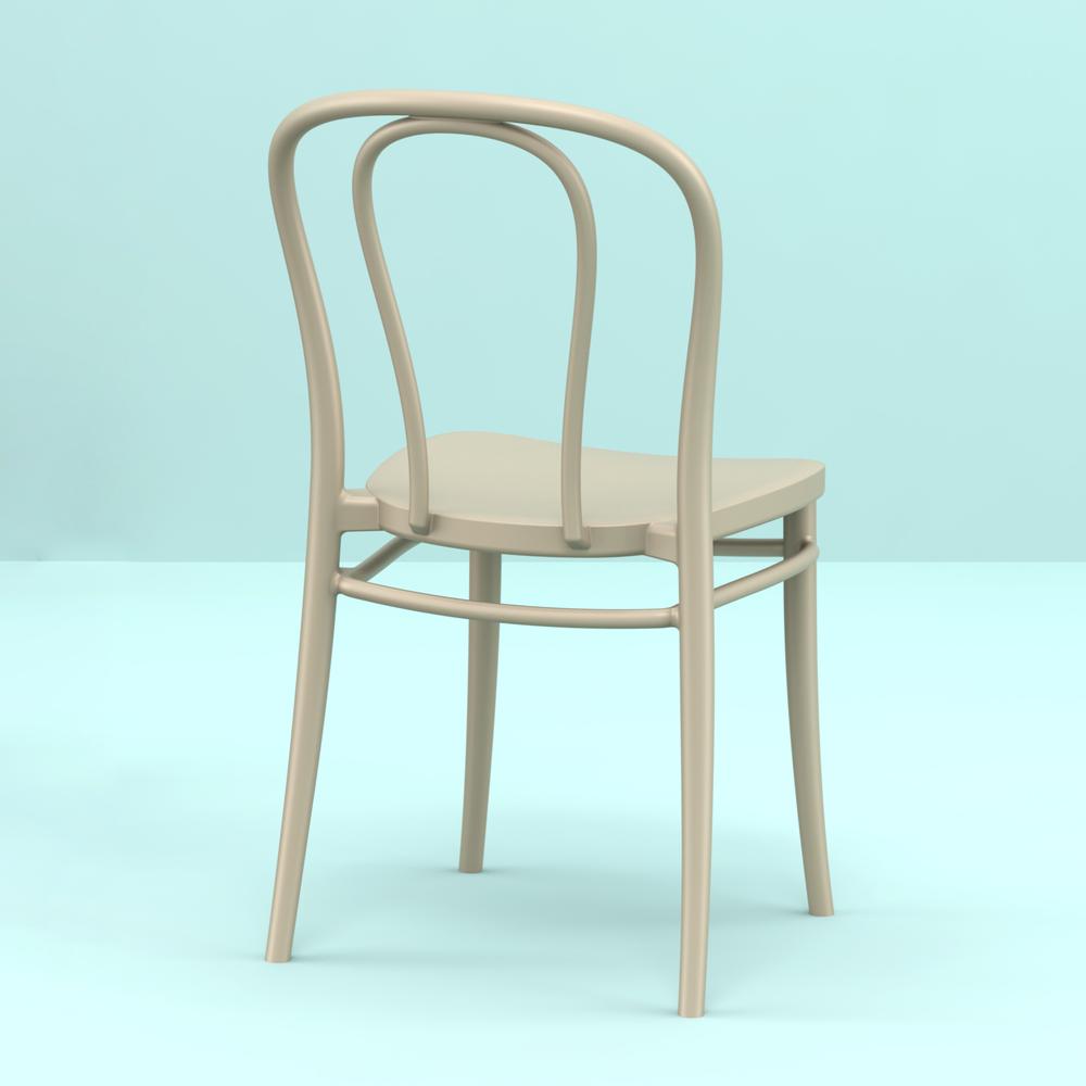 Victor Resin Outdoor Chair Taupe, Set of 2. Picture 6