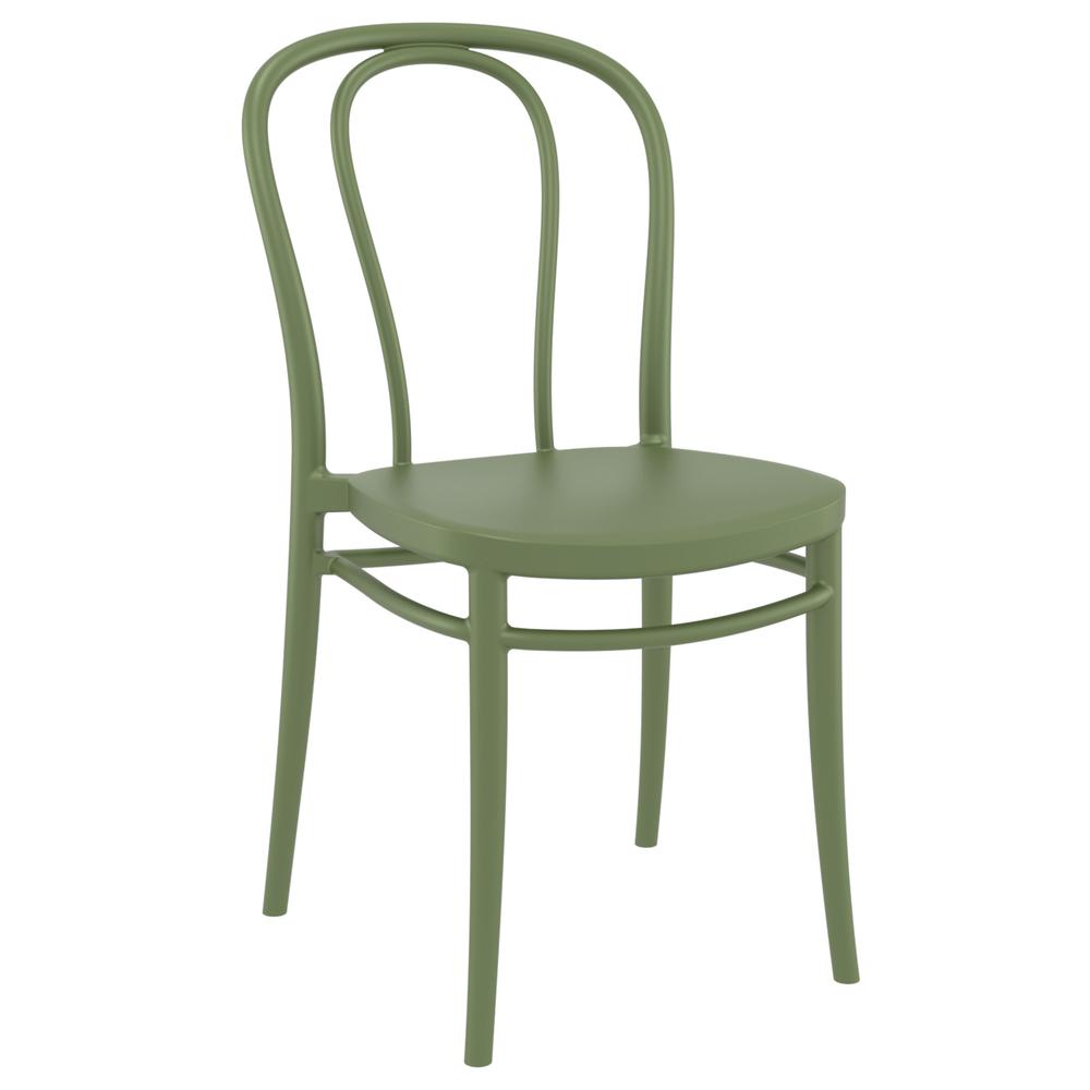 Victor Resin Outdoor Chair Olive Green, Set of 2. Picture 1