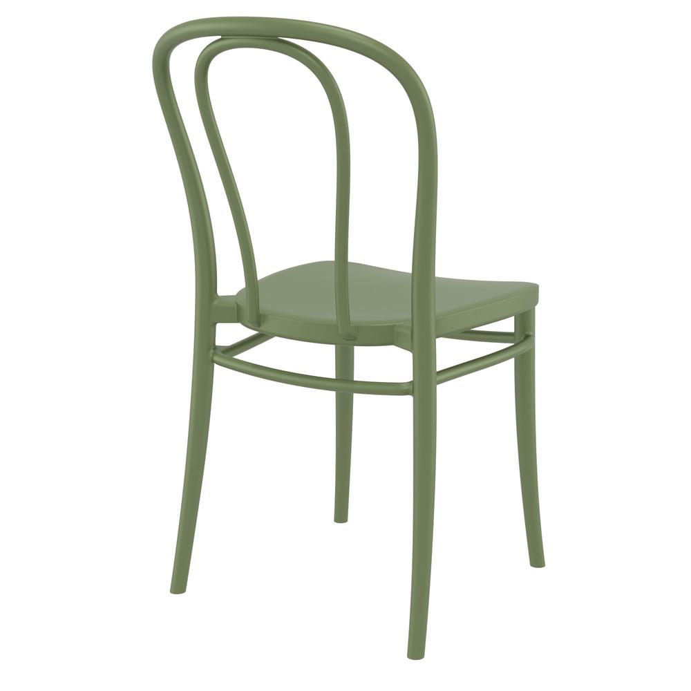 Victor Resin Outdoor Chair Olive Green, Set of 2. Picture 2