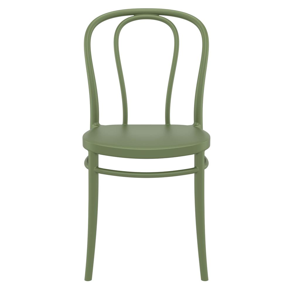 Victor Resin Outdoor Chair Olive Green, Set of 2. Picture 3