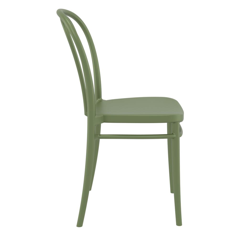 Victor Resin Outdoor Chair Olive Green, Set of 2. Picture 4