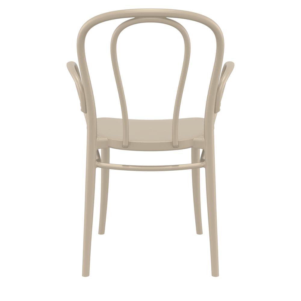 Victor XL Resin Outdoor Arm Chair Taupe, Set of 2. Picture 5