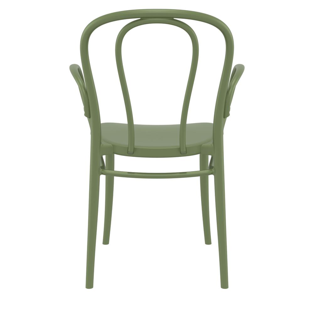 Victor XL Resin Outdoor Arm Chair Olive Green, Set of 2. Picture 5