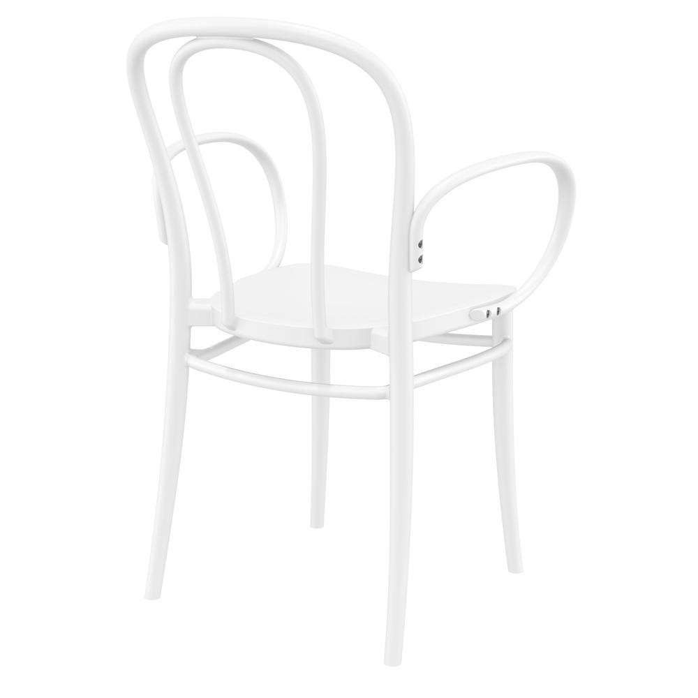 Victor XL Resin Outdoor Arm Chair White, Set of 2. Picture 2