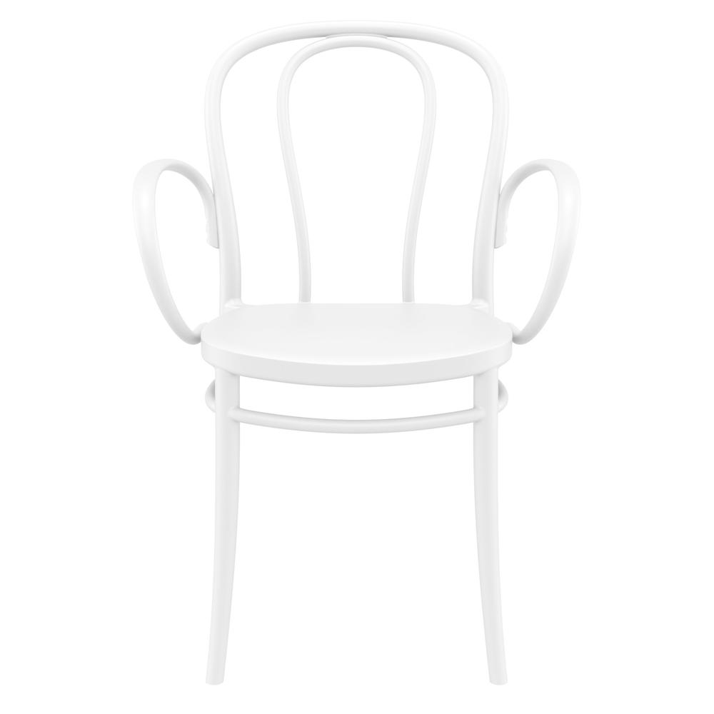 Victor XL Resin Outdoor Arm Chair White, Set of 2. Picture 3