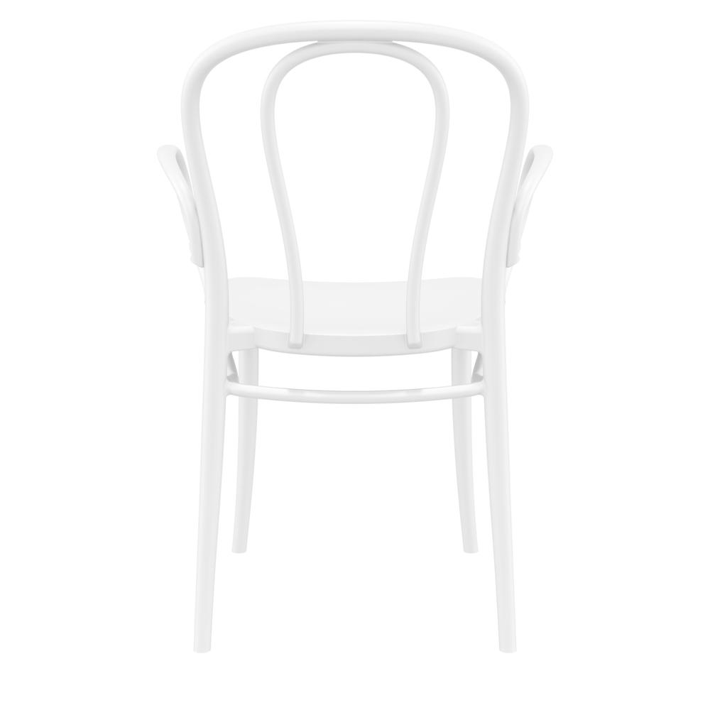Victor XL Resin Outdoor Arm Chair White, Set of 2. Picture 5