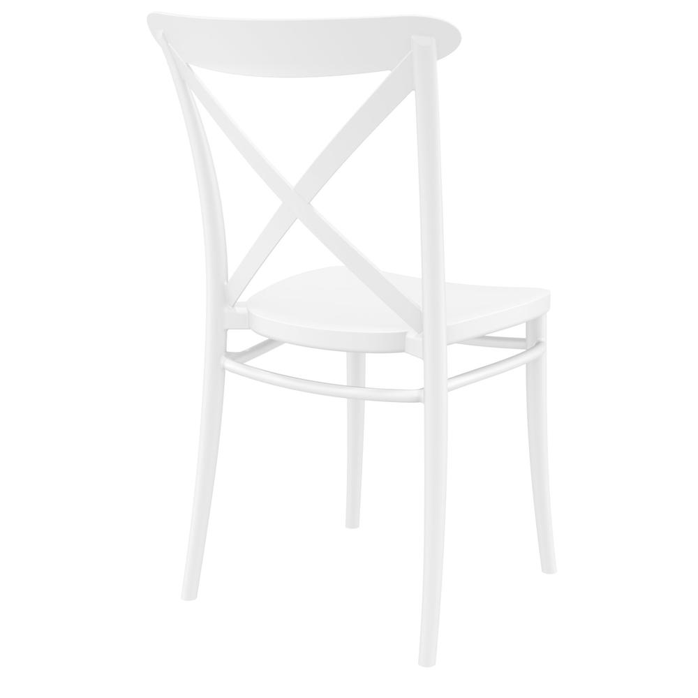 Cross Resin Outdoor Chair White, Set of 2. Picture 2