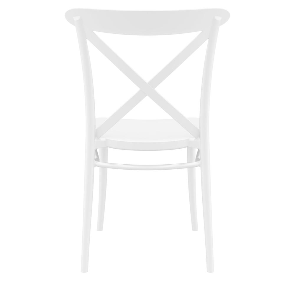 Cross Resin Outdoor Chair White, Set of 2. Picture 5