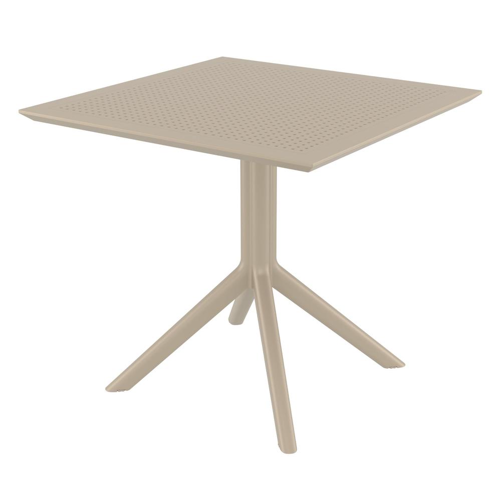 Cross XL Patio Dining Set with 4 Chairs Taupe. Picture 4