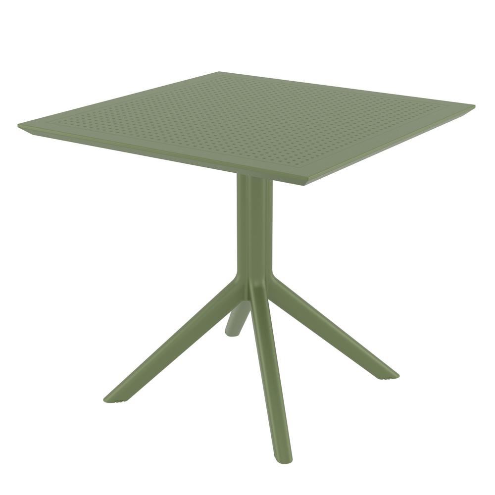 Cross XL Patio Dining Set with 4 Chairs Olive Green. Picture 4