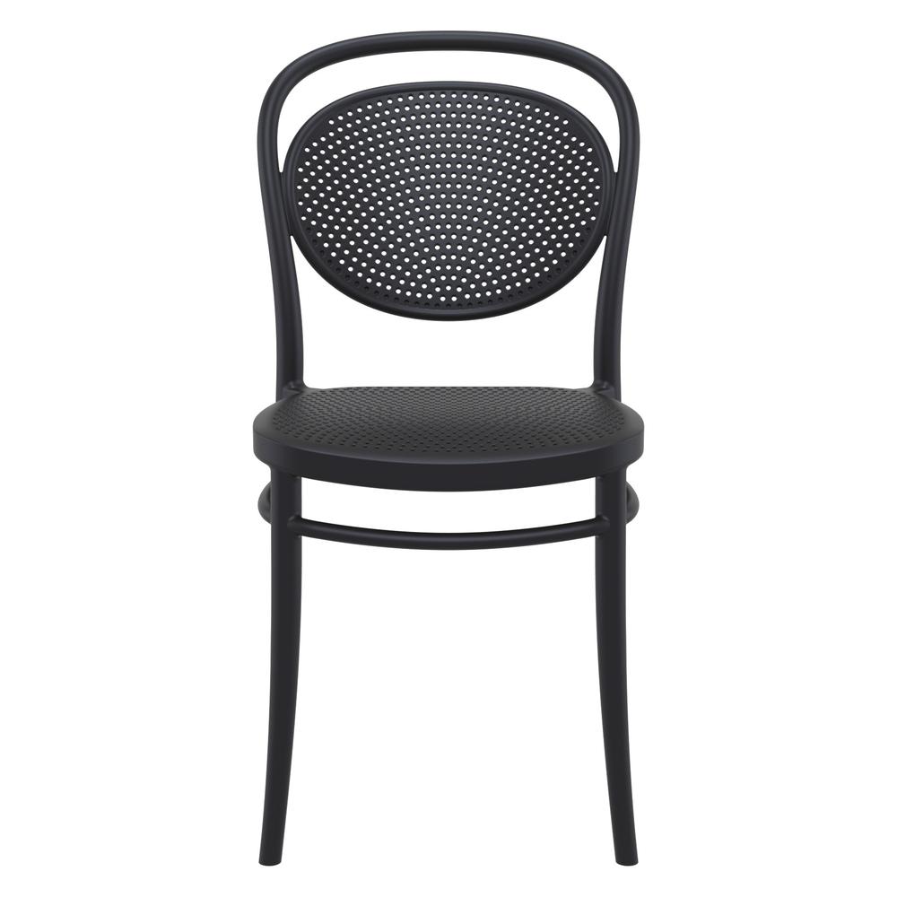 Marcel Resin Outdoor Chair Black, Set of 2. Picture 3