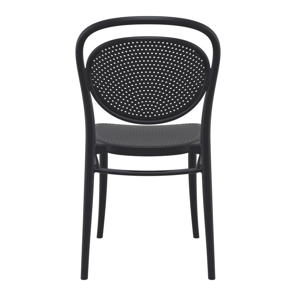 Marcel Resin Outdoor Chair Black, Set of 2. Picture 5