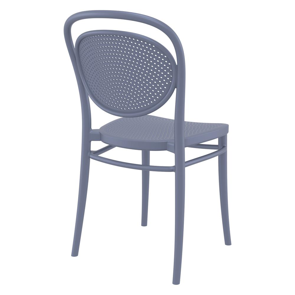 Marcel Resin Outdoor Chair Dark Gray, Set of 2. Picture 2