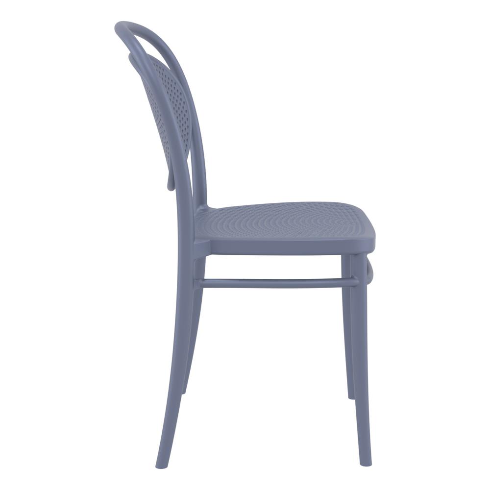 Marcel Resin Outdoor Chair Dark Gray, Set of 2. Picture 4