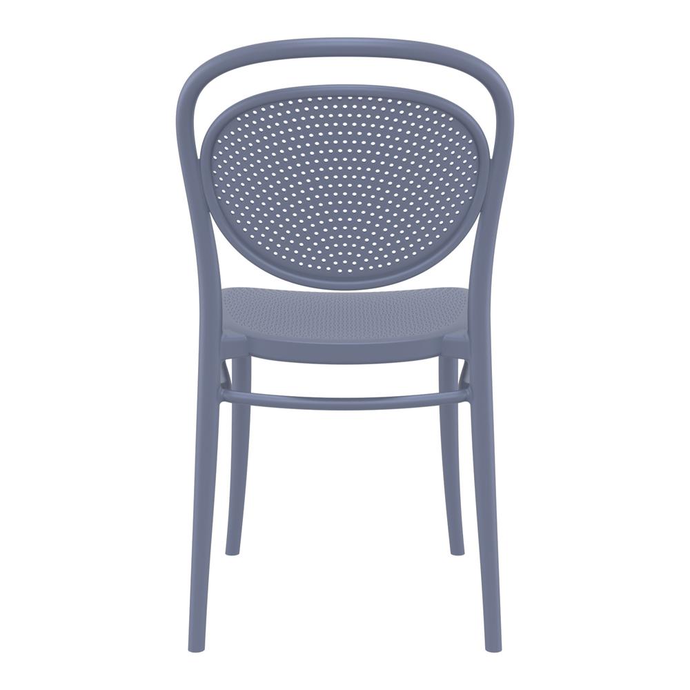 Marcel Resin Outdoor Chair Dark Gray, Set of 2. Picture 5