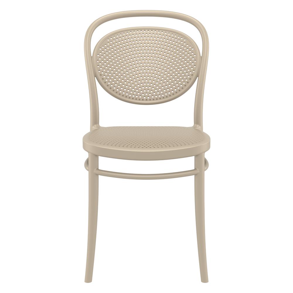 Marcel Resin Outdoor Chair Taupe, Set of 2. Picture 3