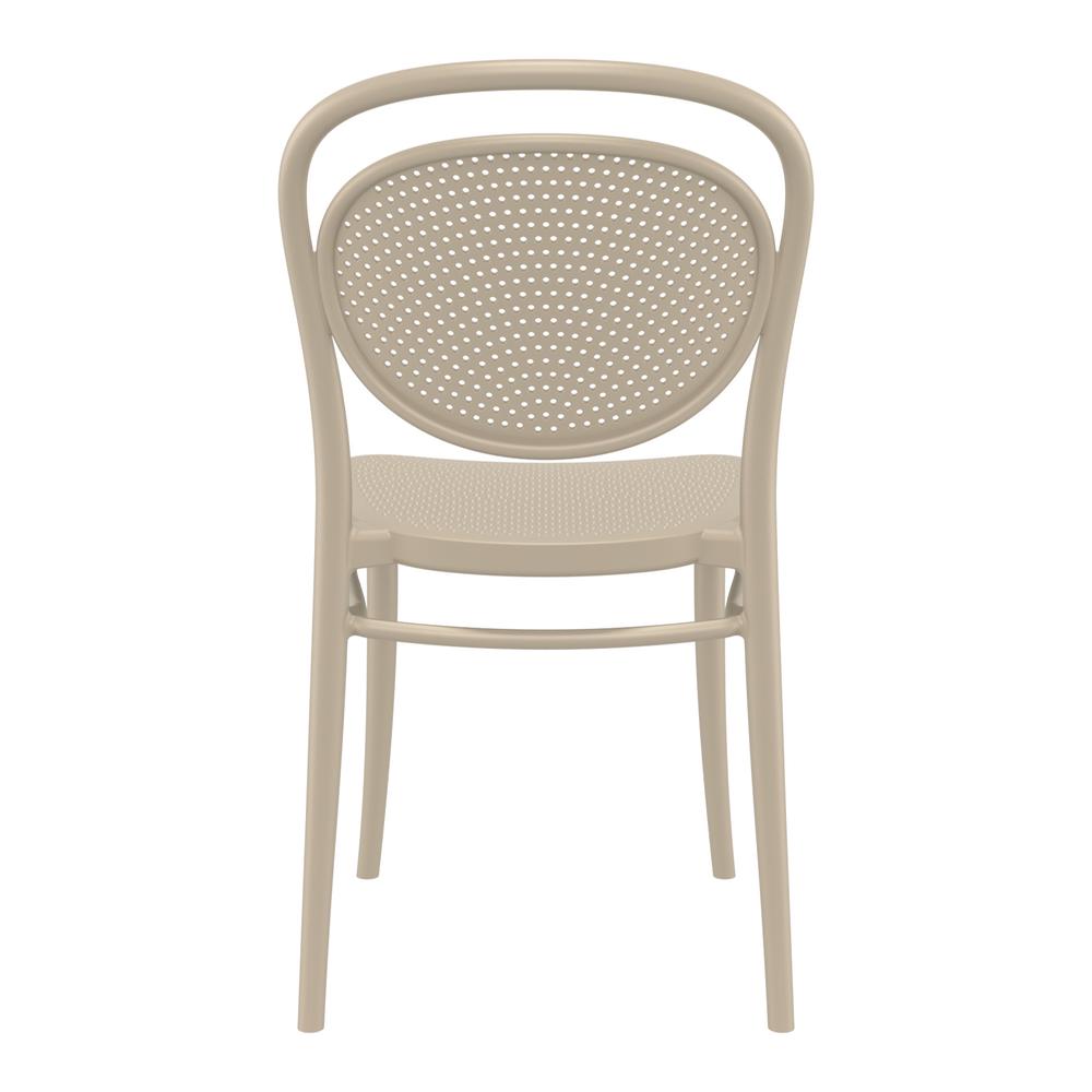 Marcel Resin Outdoor Chair Taupe, Set of 2. Picture 5