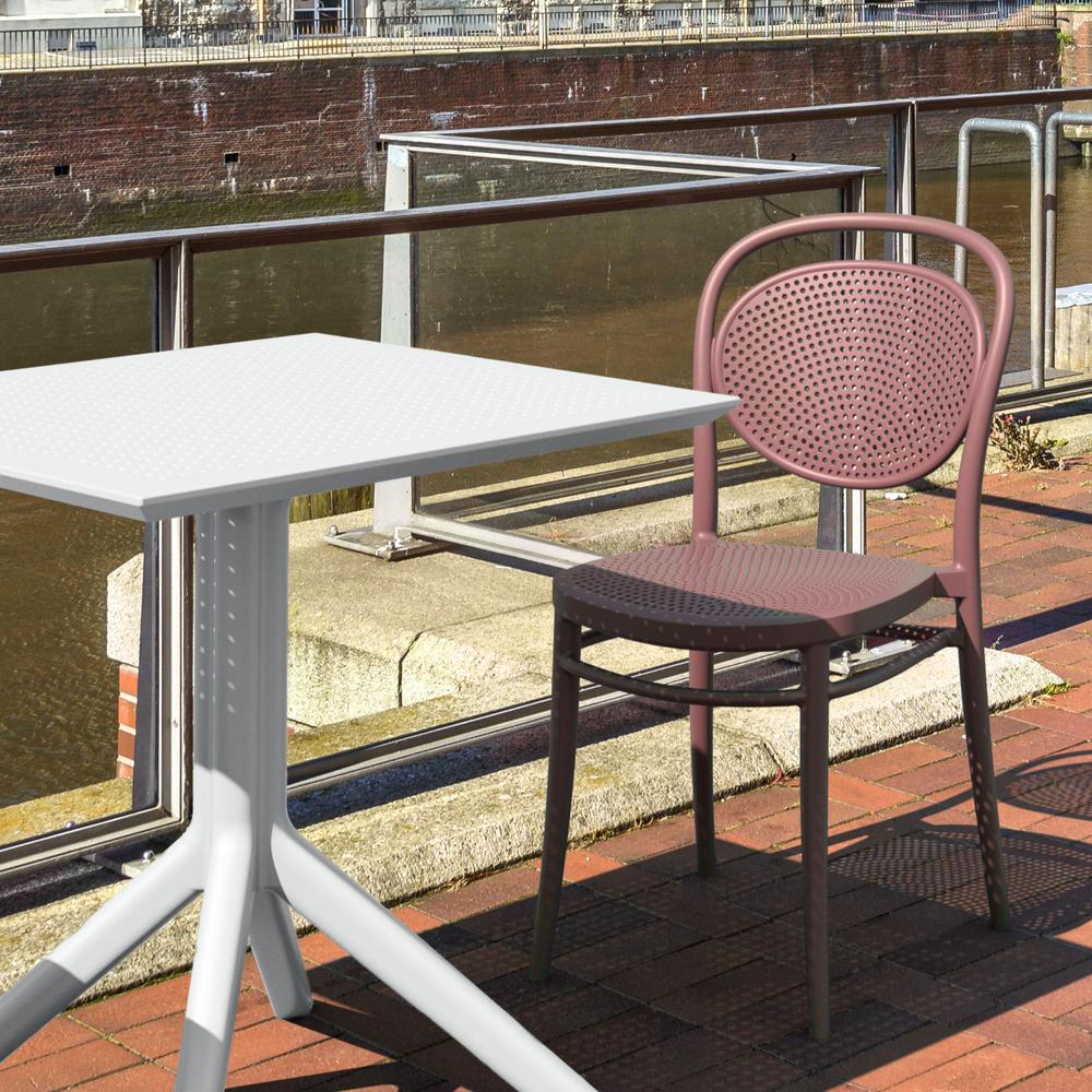 Marcel Resin Outdoor Chair Marsala. Picture 7