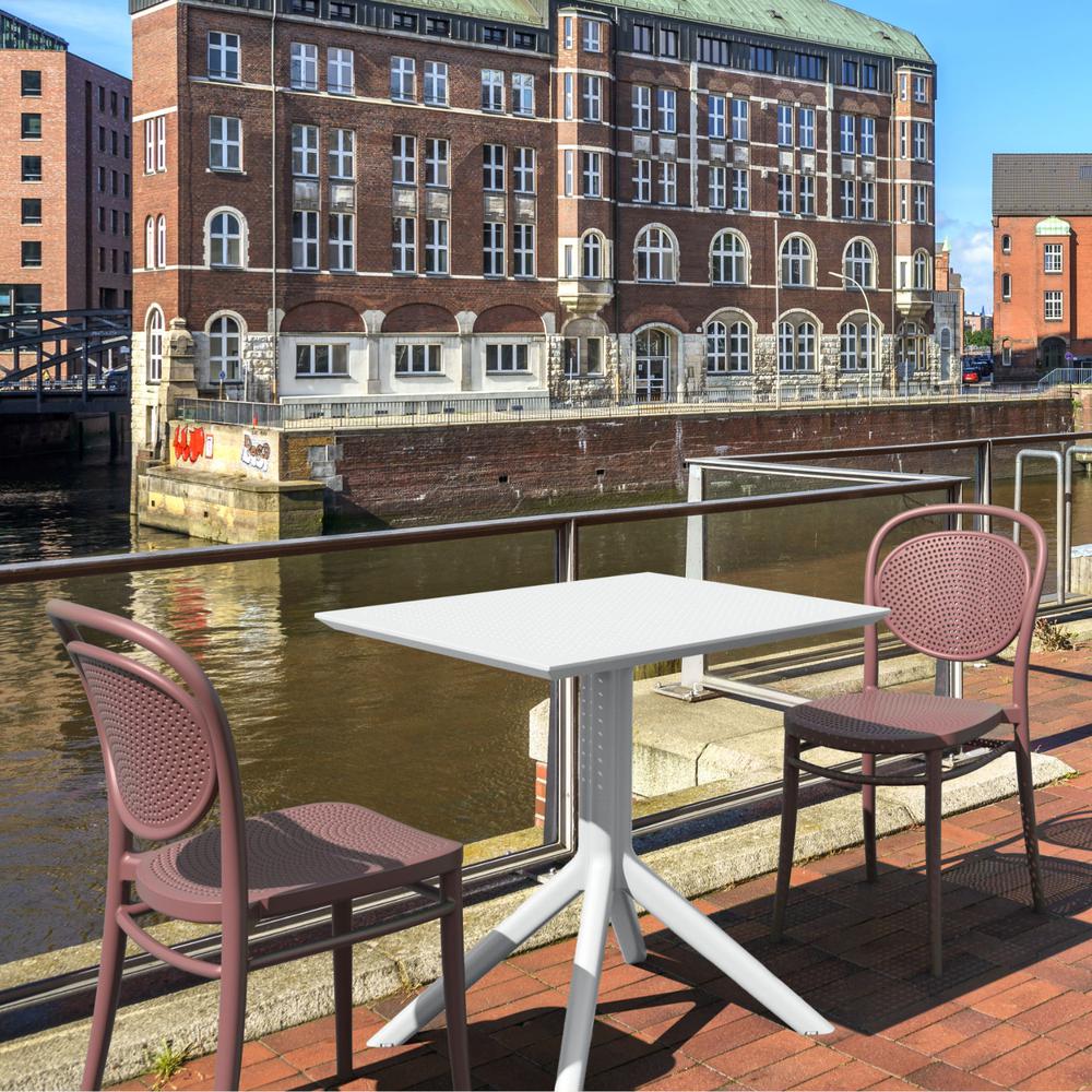 Marcel Resin Outdoor Chair Marsala. Picture 5