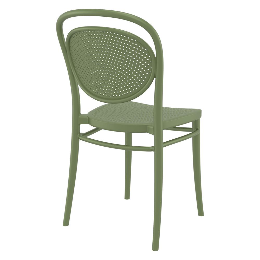 Marcel Resin Outdoor Chair Olive Green, Set of 2. Picture 2