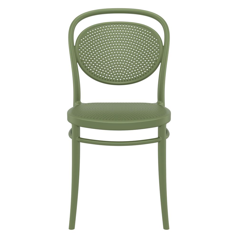 Marcel Resin Outdoor Chair Olive Green, Set of 2. Picture 3